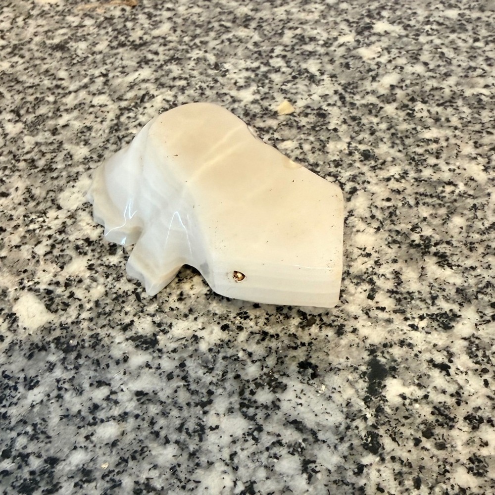 Unbranded Vintage Abstract Frog Figurine OS White Onyx Stone